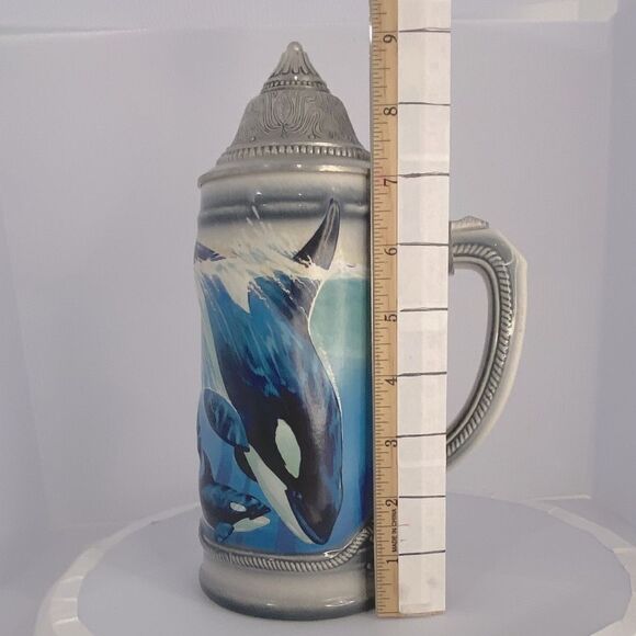 Sea World Killer Whale Stein Limited Edition Collector Series Vintage  1991 - Picture 10 of 16